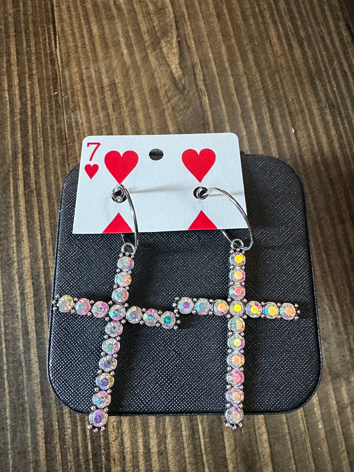 AG Crystal Cross earrings