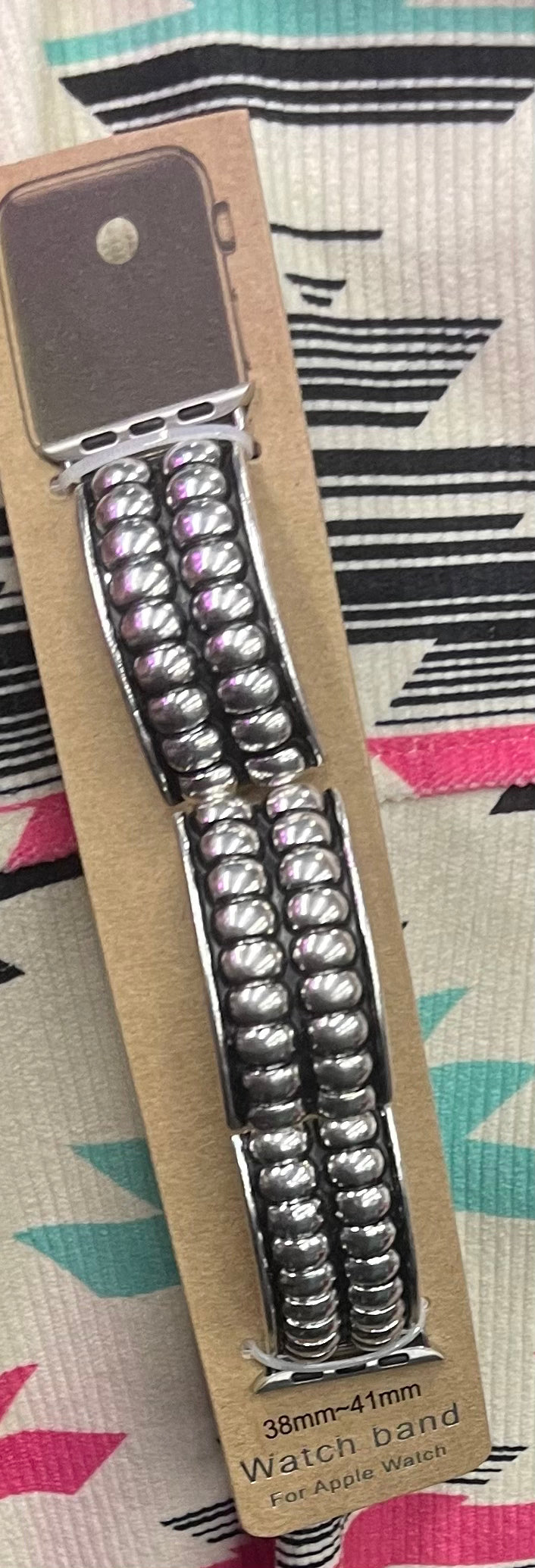 AG Silver bead Apple Watch band