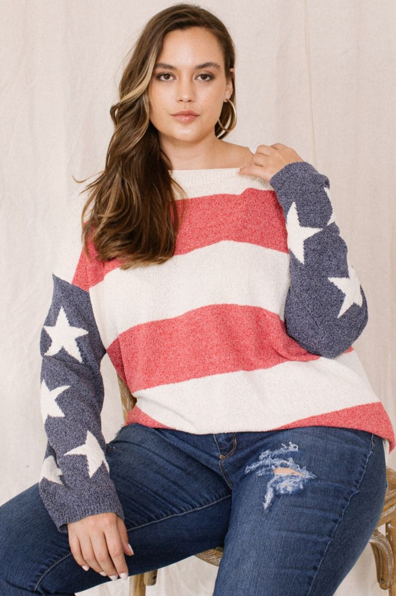 OD Red/Navy Top