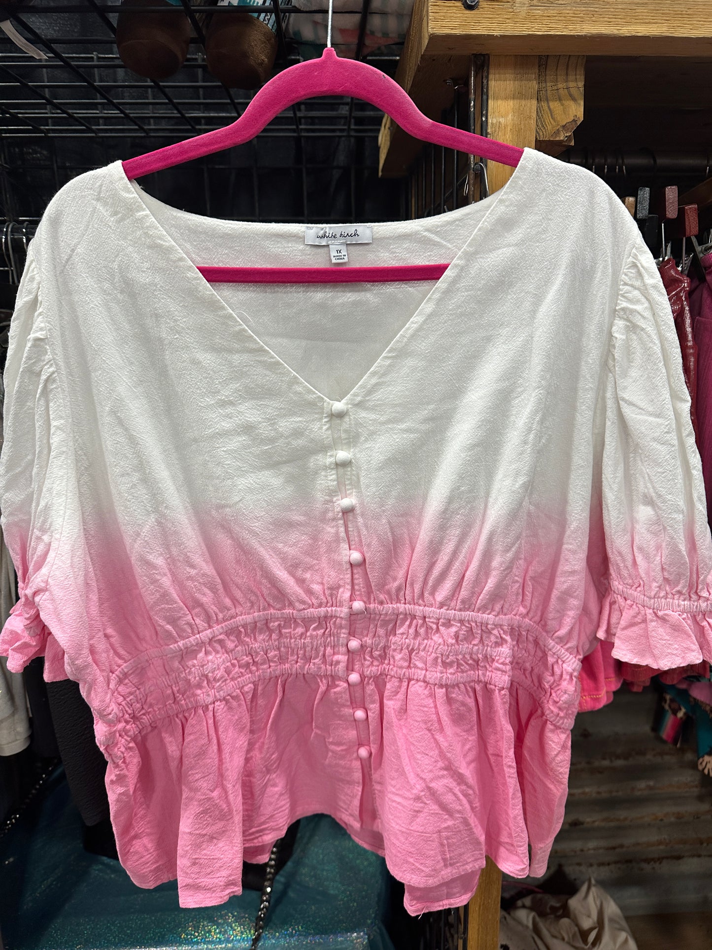 Pink Ombré Blouse