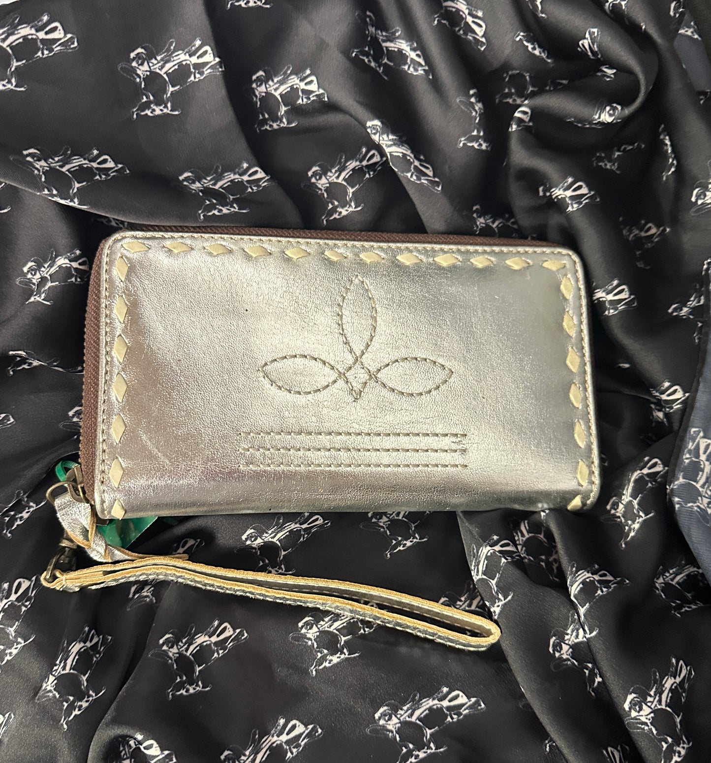WL Silver Wristlet Wallet