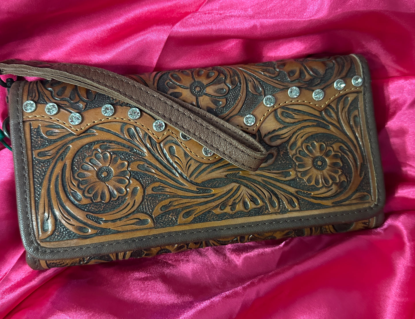 WL Brown Tool wallet wristlet