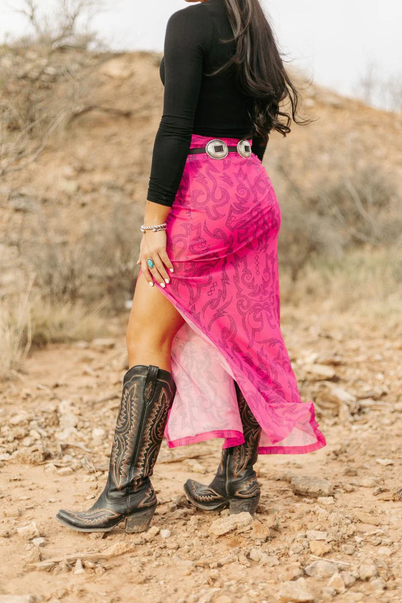 SK Cowgirls Like us Slit Skirt