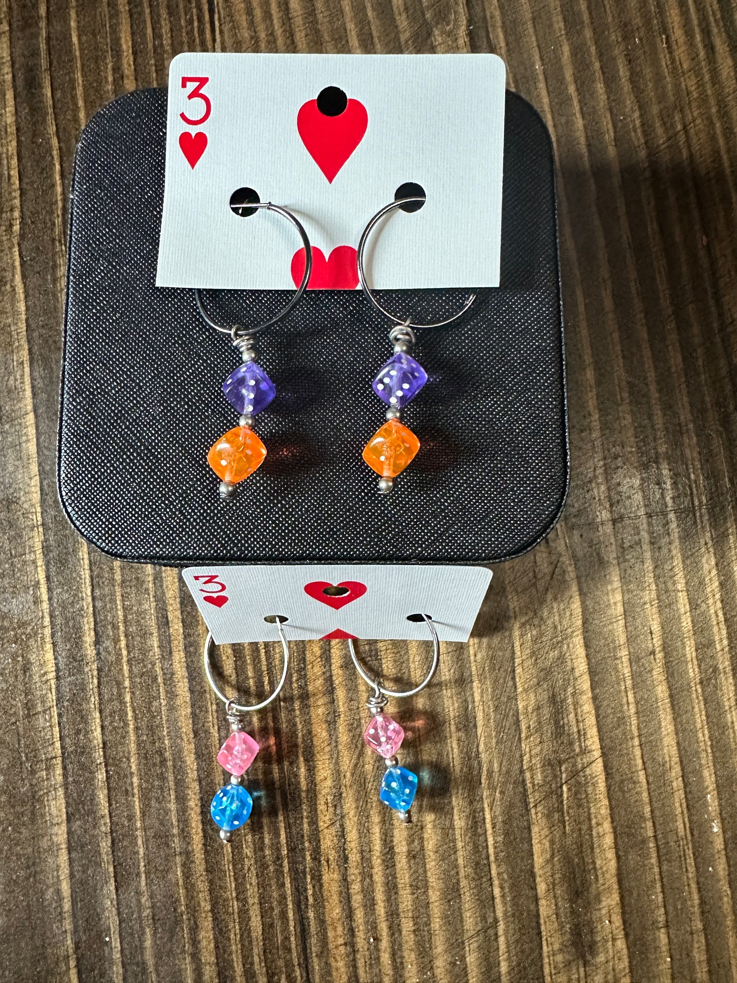 AG dice earrings