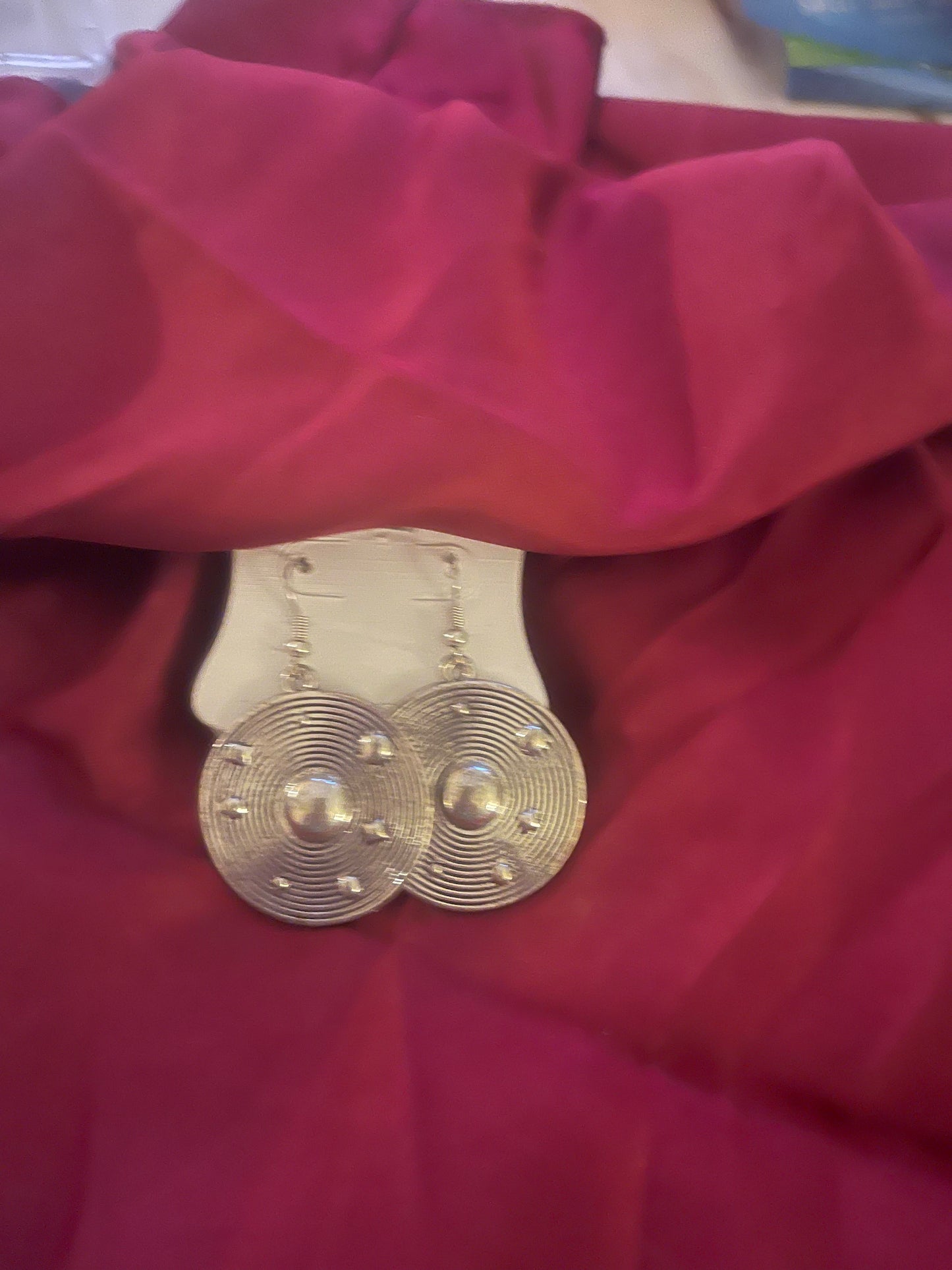 Silver Medallion Earrings