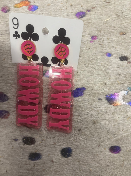 Pink Howdy Ear Rings