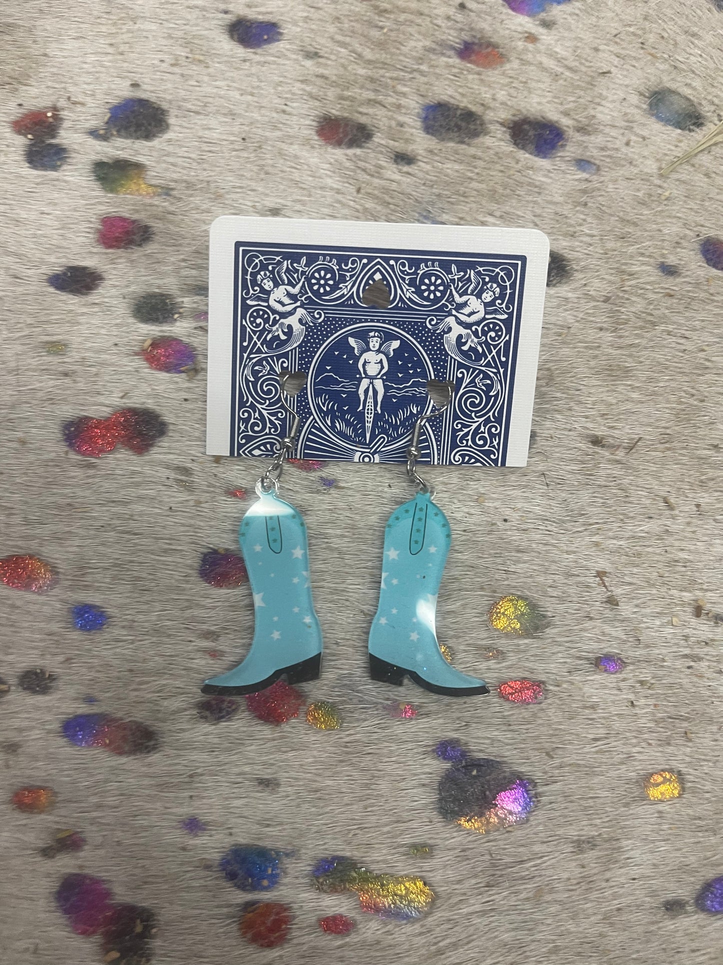 Turquoise Boot Ear Rings