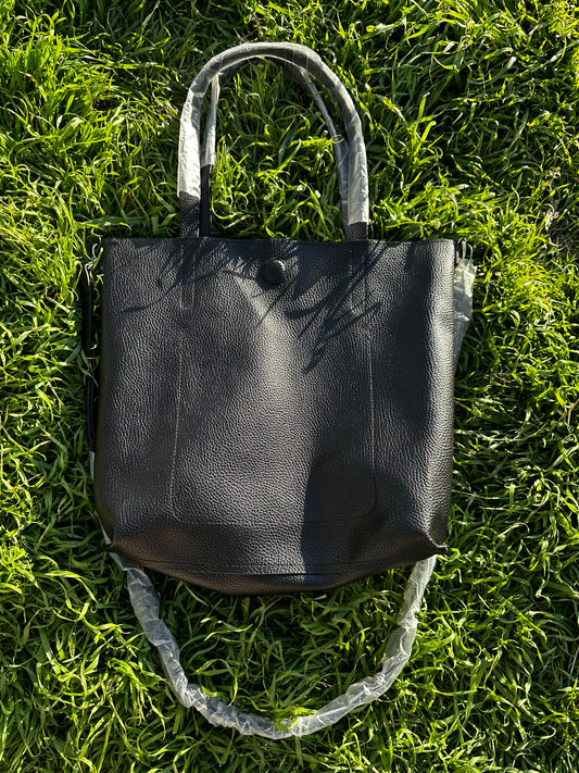 Black Leather Tote