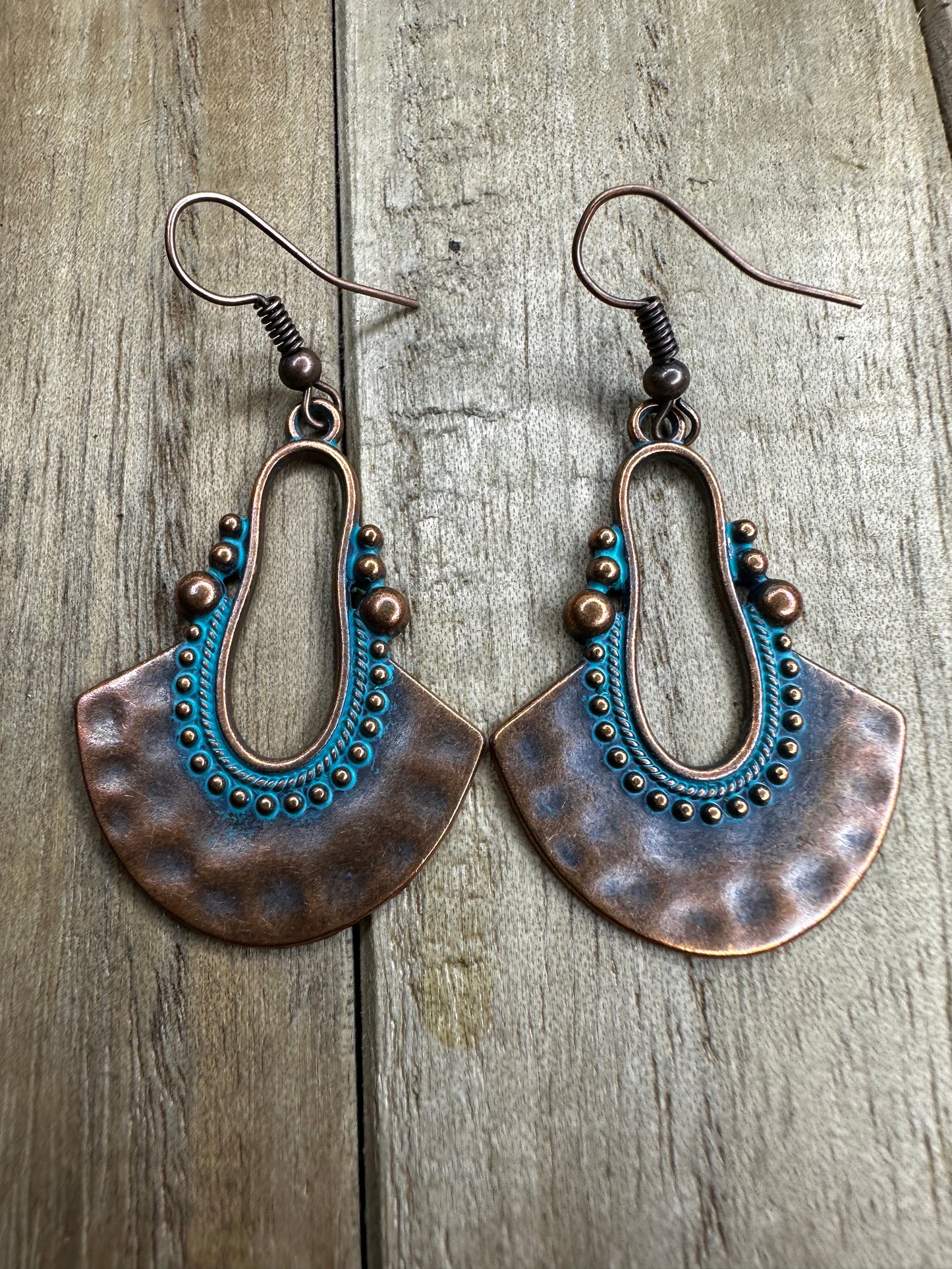 Copper & Turquoise Dangle Earrings