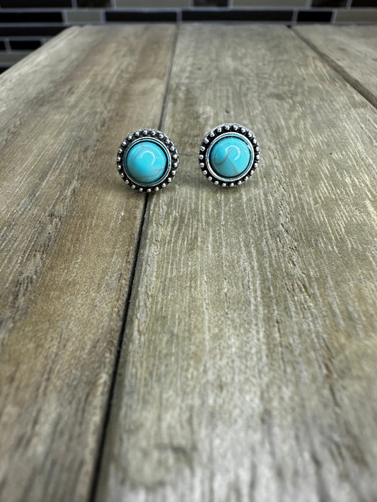 Silver & Turquoise Studs