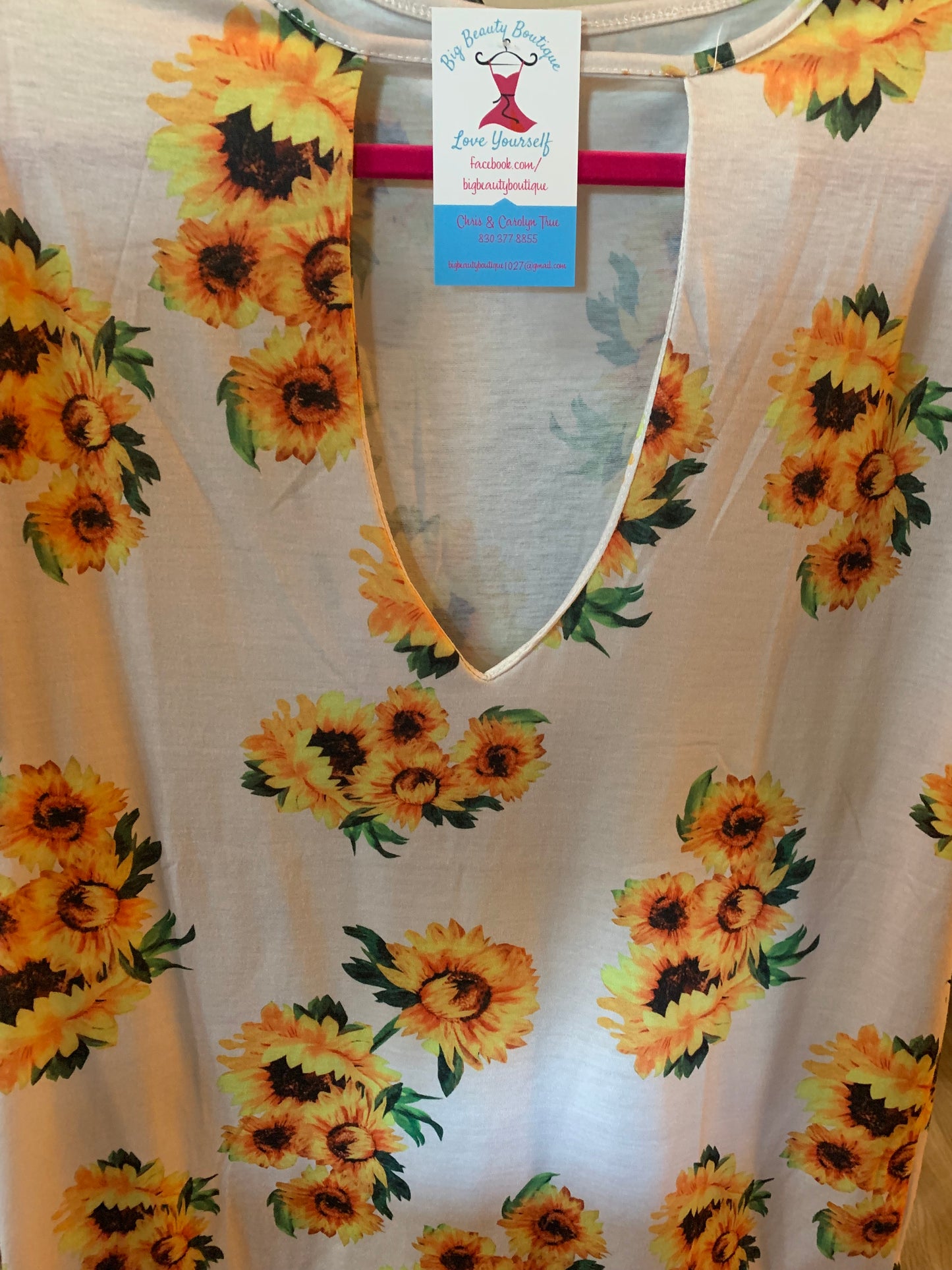 Sunflower V-neck Top