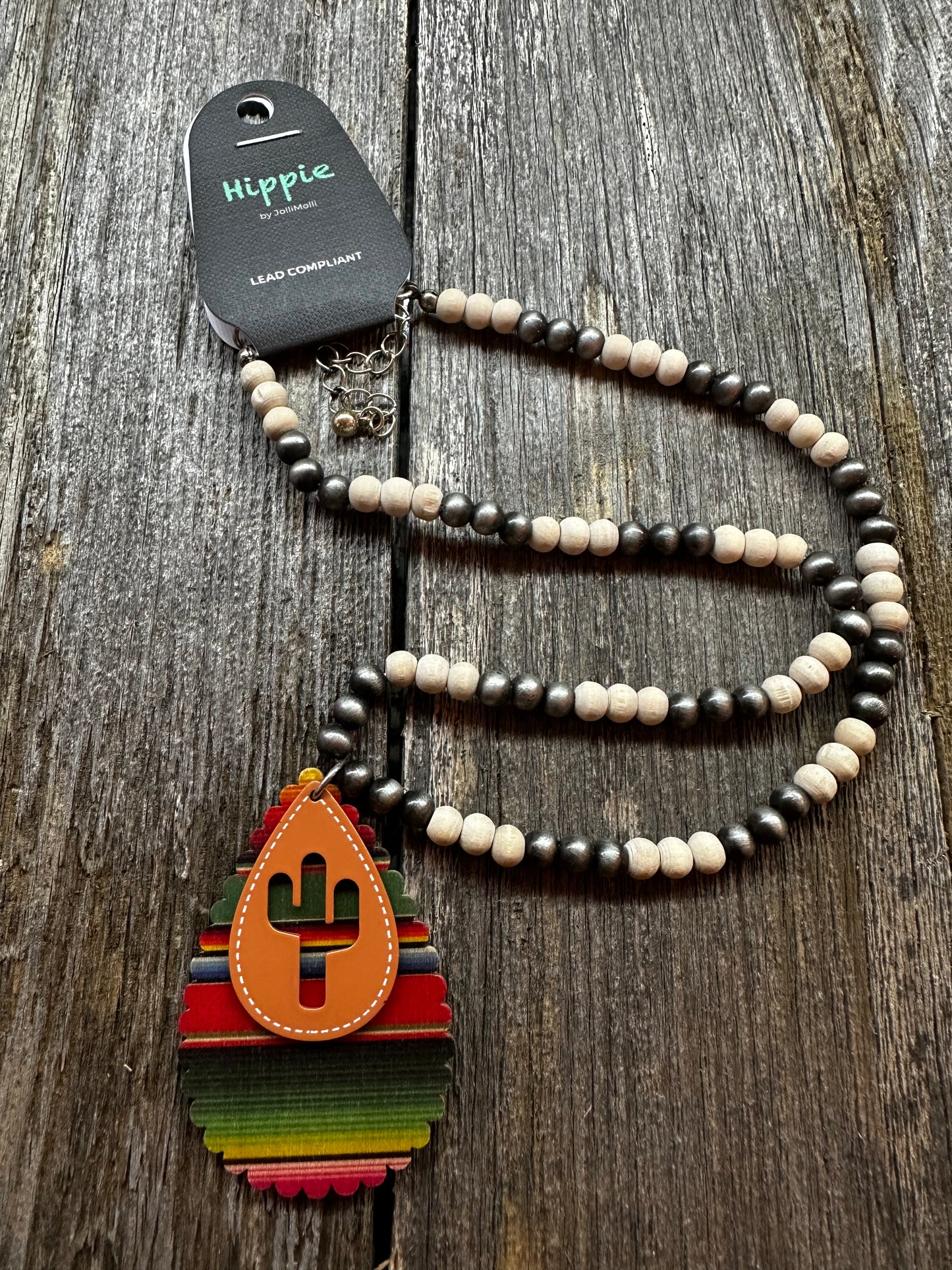 Cactus Serape necklace