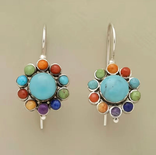 Multi color dangle earrings
