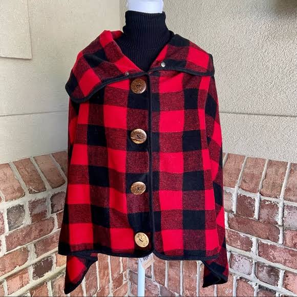 Buffalo Plaid Poncho